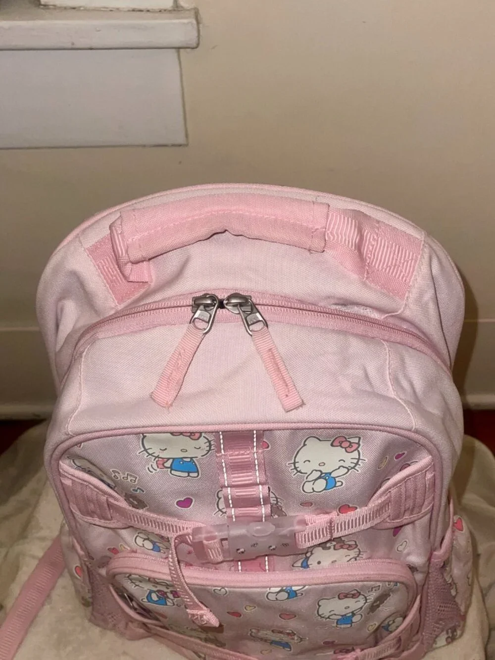Pottery Barn Kids Hello Kitty Hearts Mackenzie Large Backpack Pink NWOT